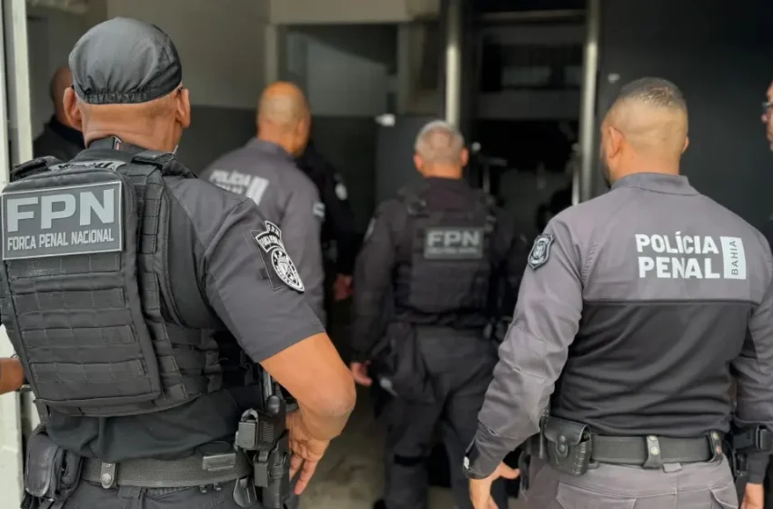  Força Penal Nacional faz vistoria em presídio de Eunápolis em ação conjunta